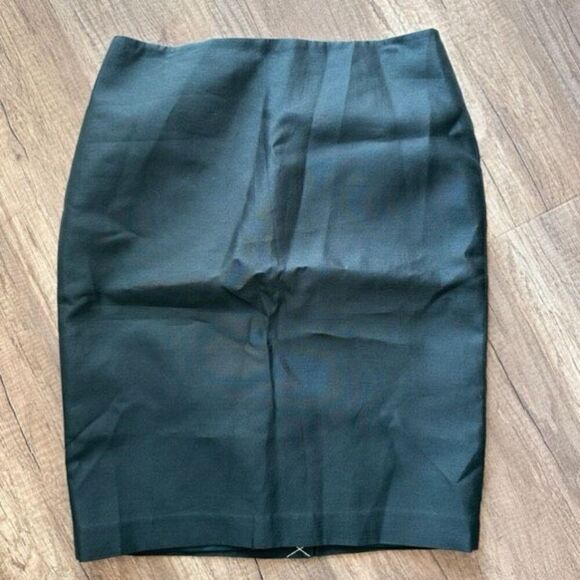 NWT Talbots Teal Silk Gazar pencil straight skirt Size 4 Side Zip Luster new 119 - Picture 2 of 9